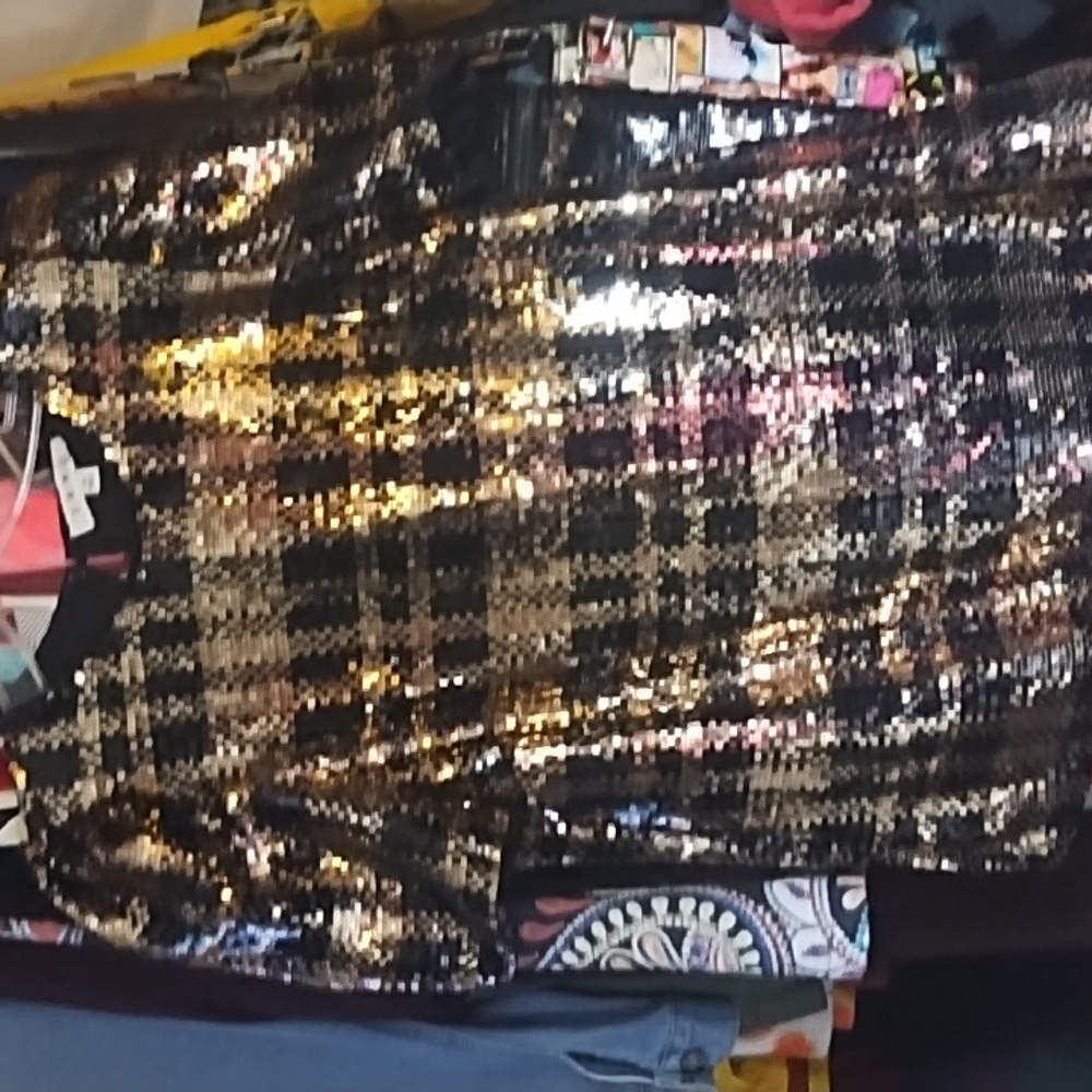 THML - (Anthropologie) Plaid Sequin Top - NWOT - Picture 6 of 7